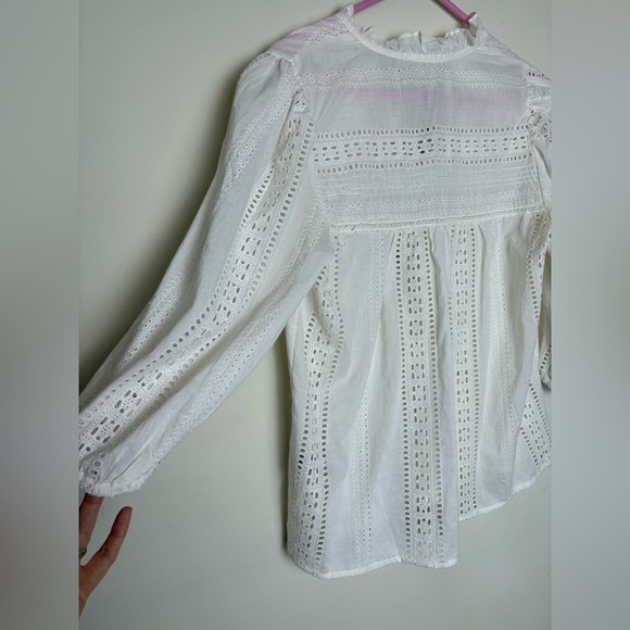 NWT Catherine Malandrino Cream Lace Blouse - Picture 7 of 11